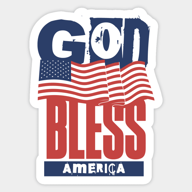 God Bless America Sticker by The WYLD Tribe